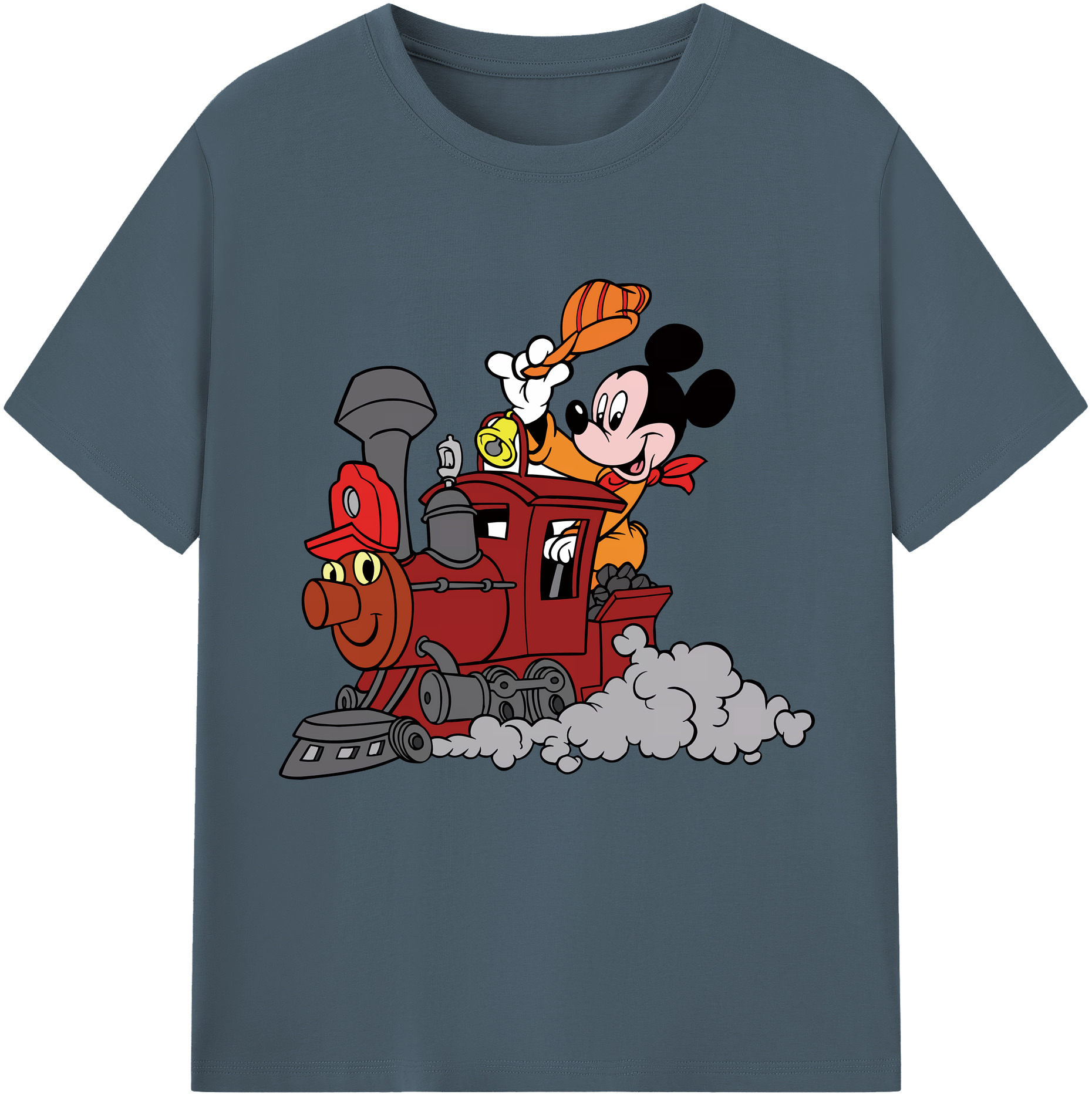 （画像用） ミッキーマウス Mickey Mouse 綿100％半袖Tシャツ（フロントプリント）